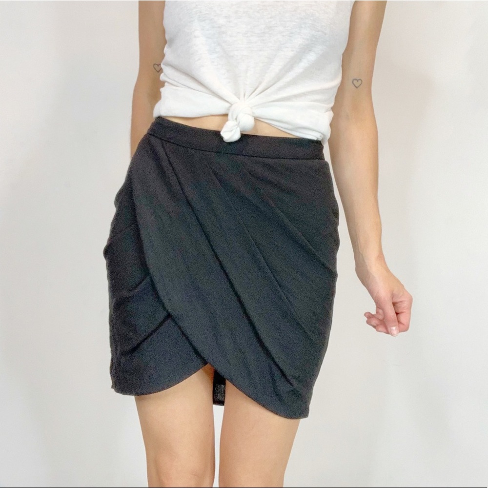 NWT SOUTH MOON UNDER black draped tulip skirt 1925